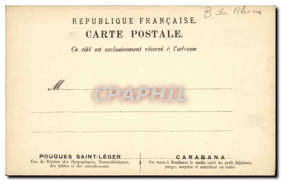 CPA Fontaine Estrangin du Place Estrangin Marseille  — Rückseite