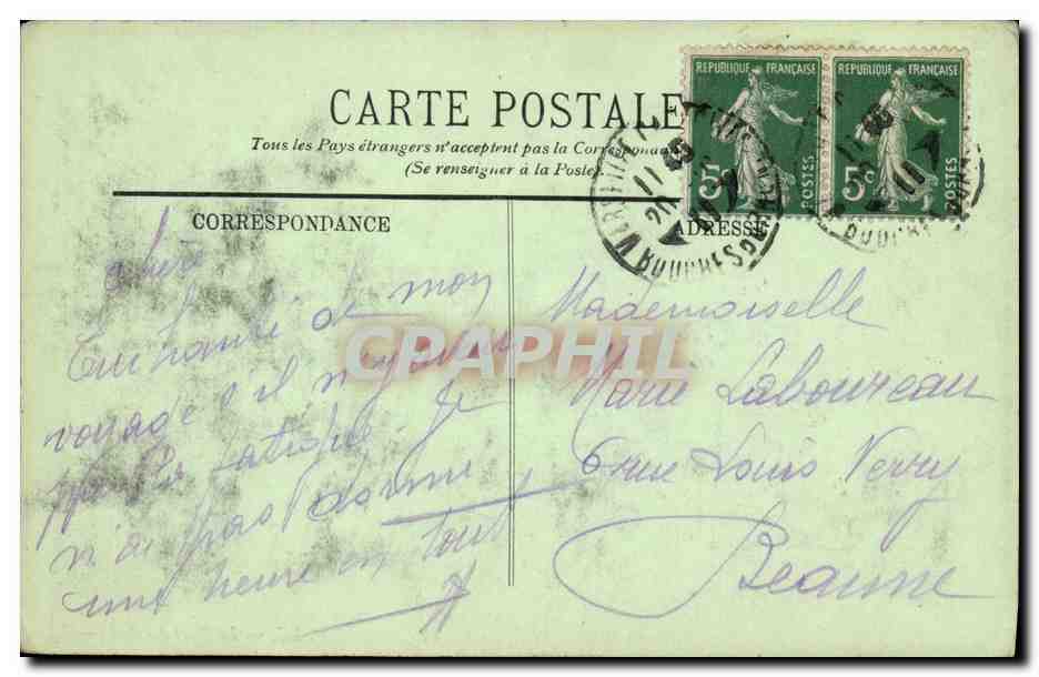 CPA Marseille Le Quai du Port Bateaux — Verso