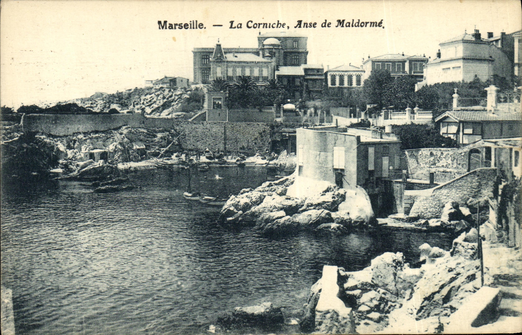 CPA Marseille La Corniche Anse de Maldorme 