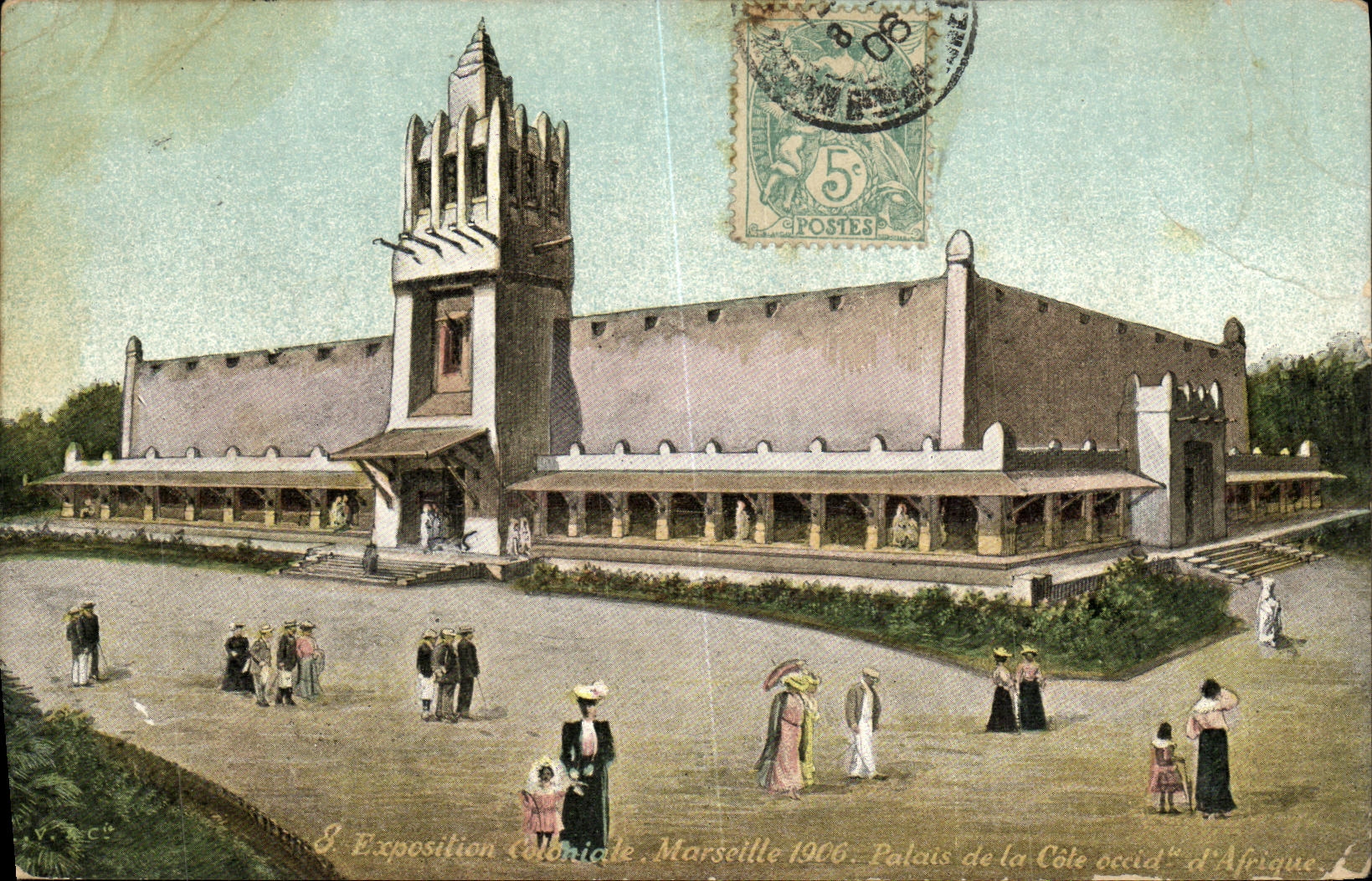 CPA Exposition Coloniale Marseille Palais de la Cote occid 
