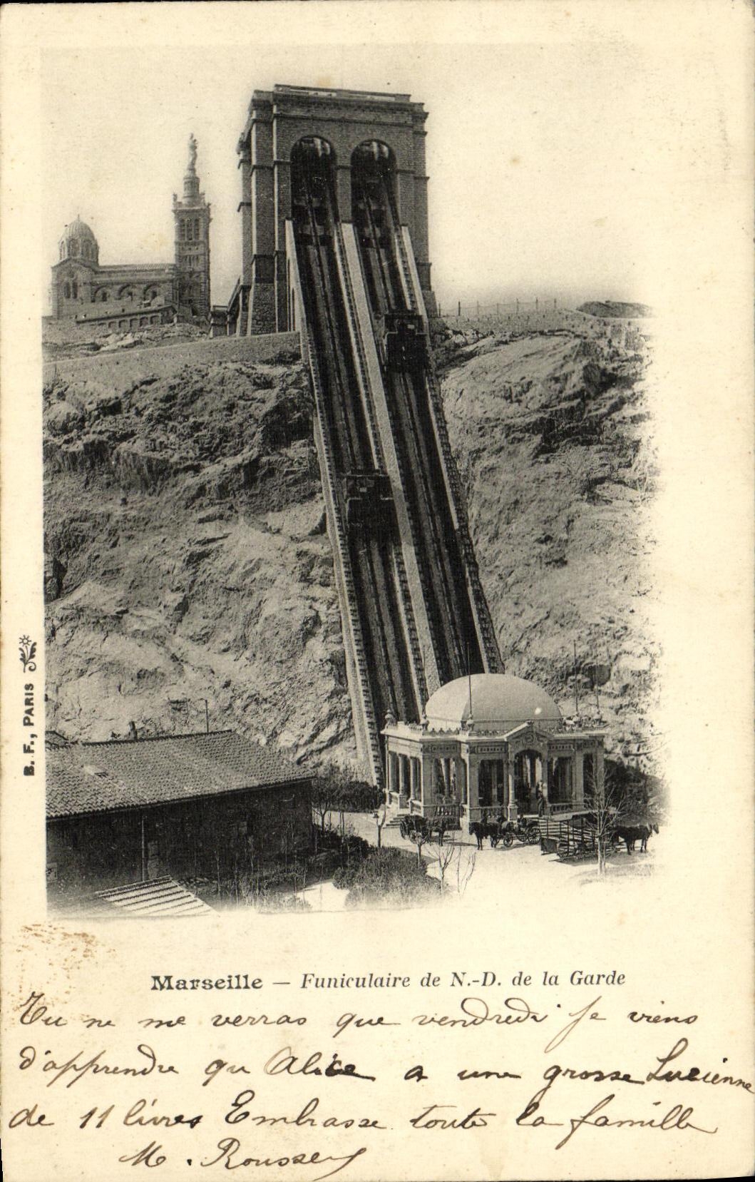 CPA Marseille Funiculaire de N D de la Garde 