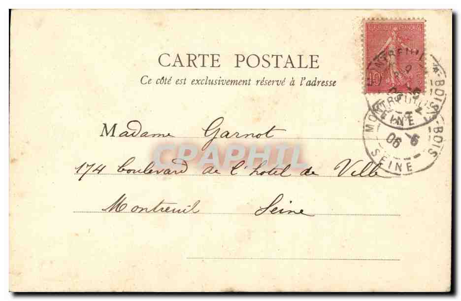 CPA Marseille Funiculaire de N D de la Garde  — Rückseite