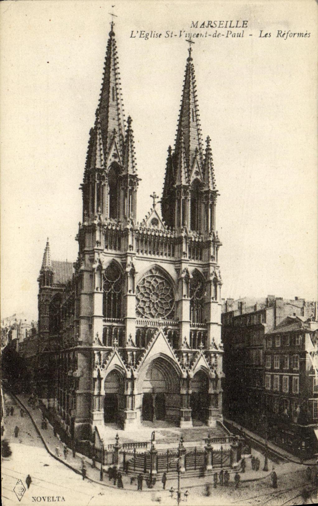 CPA Marseille L Eglise St Vincent de Paul Les Reformes 