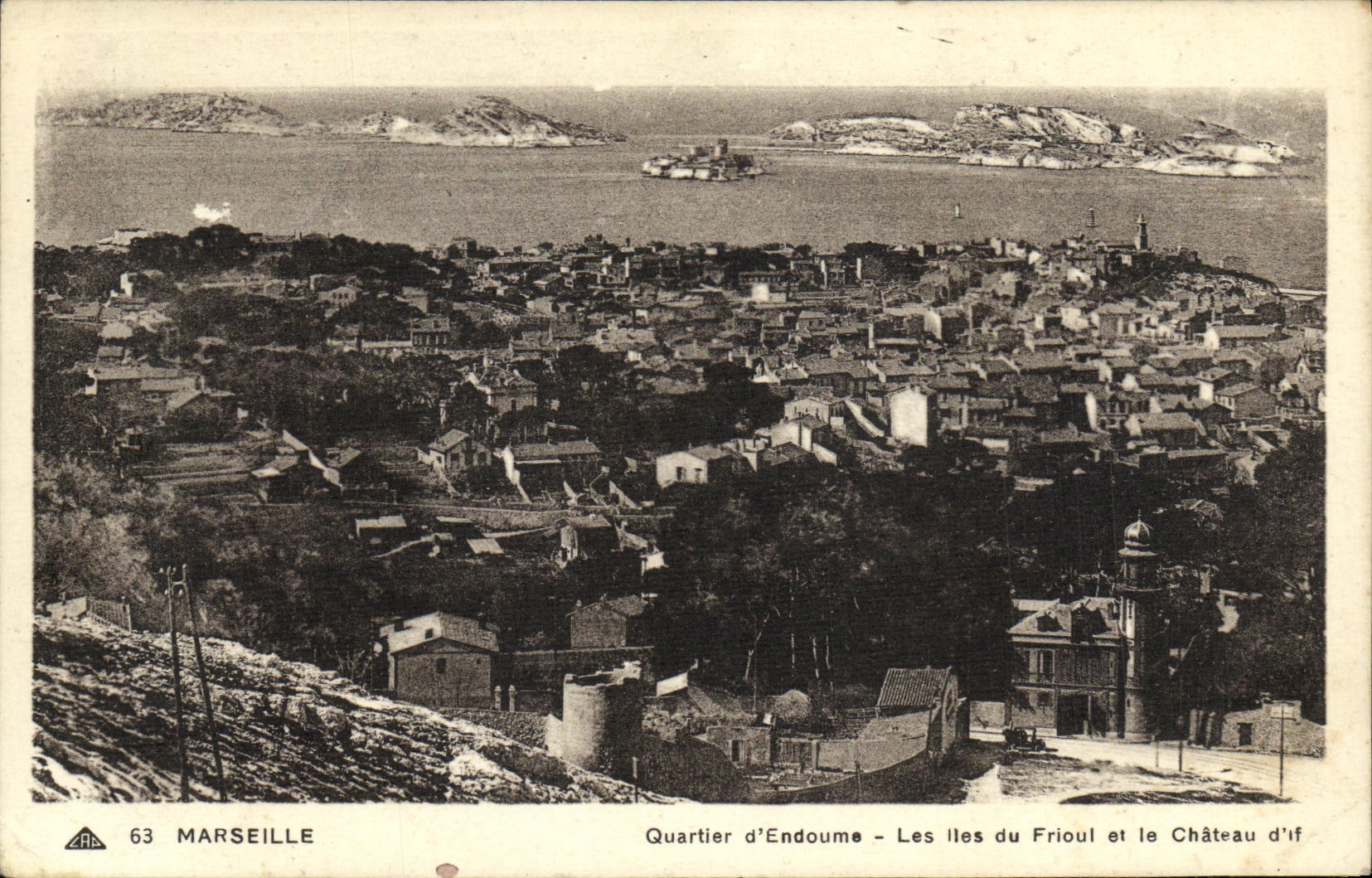 CPA Marseille Quartier d Endoume Les lles du Frioul et le Chateau d If