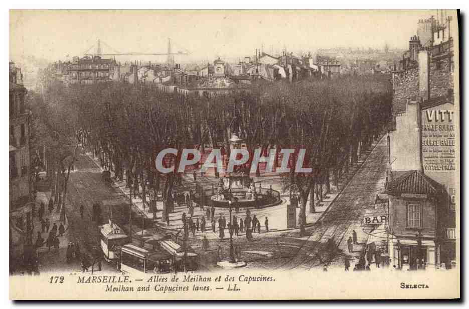 CPA Marseille Allees de Meilhan et des Capucines 
