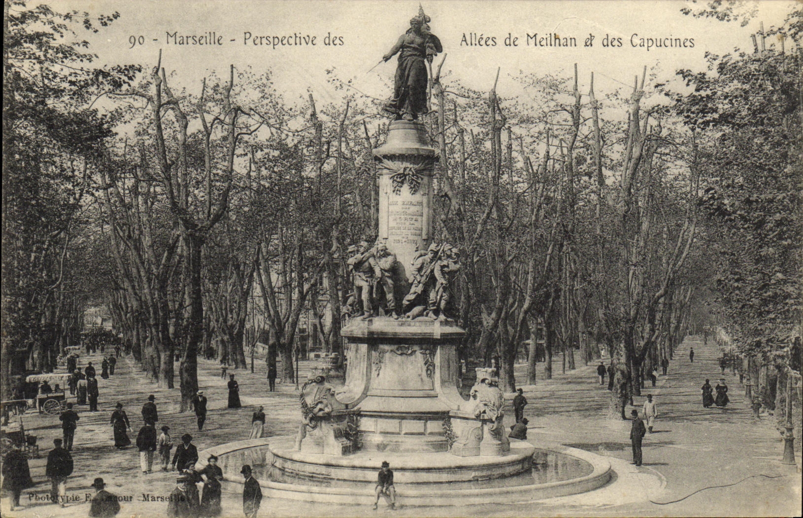 CPA Marseille Perspective des Allees de Meilhan a des Capucines 