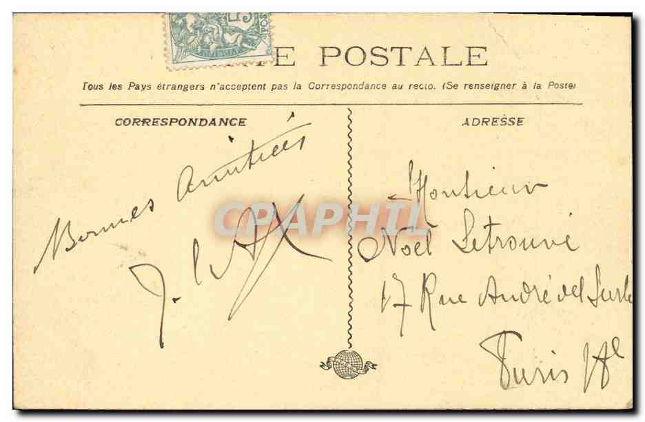 CPA Marseille L Embarcadere du Pharo — Rückseite