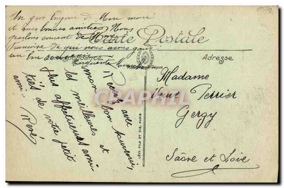 CPA Marseille Le Phare de la Desirade Depart d un Courrier Bateau — Verso
