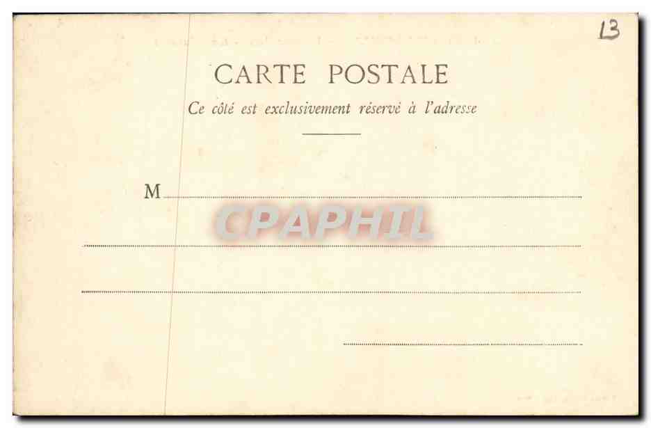 CPA Marseille La Corniche La Reserve  — Verso