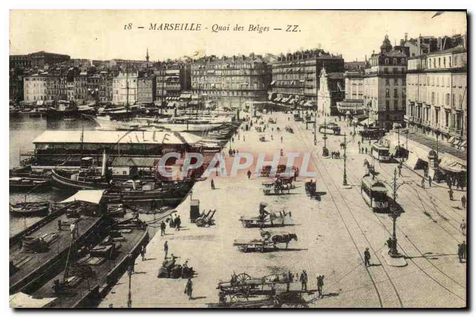 CPA Marseille Quai des Belges Bateaux