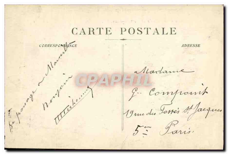 CPA Marseille Cathedrale et Fort St Jean — Verso