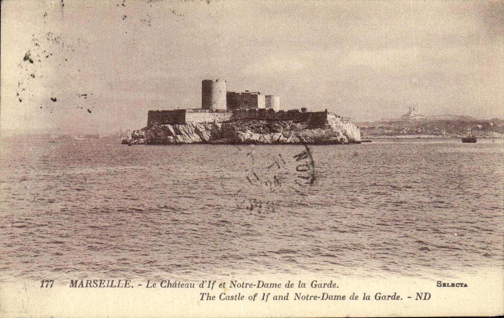 CPA Marseille Le Chateau d If et Notre Dame de la Garde 