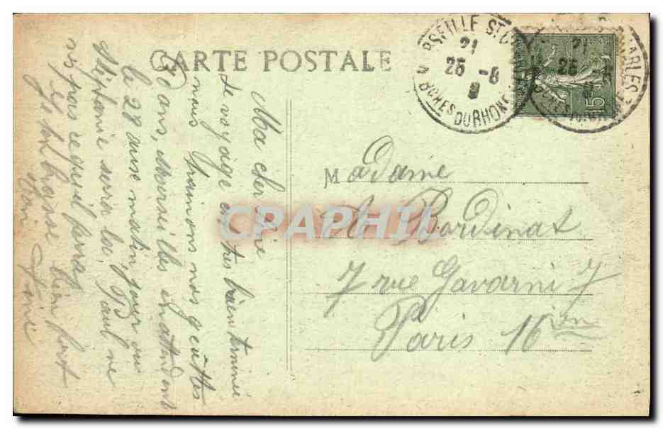 CPA Marseille Chateau d If Bateau — Rückseite