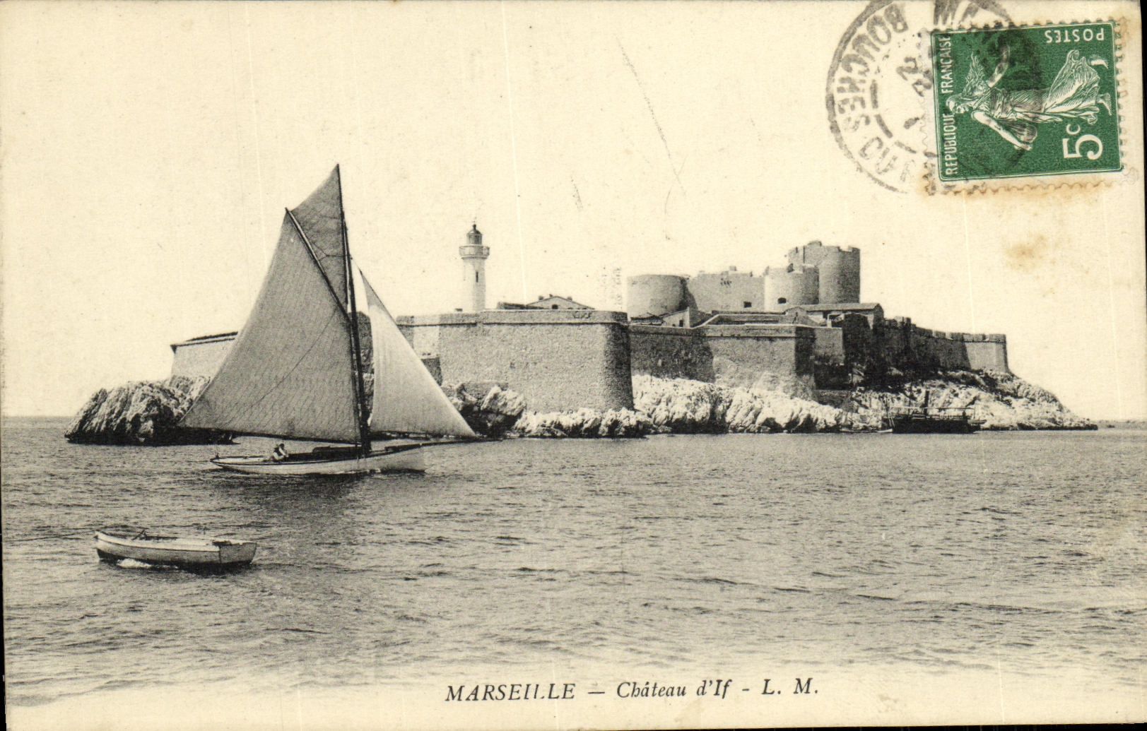 CPA Marseille Chateau d If Bateau