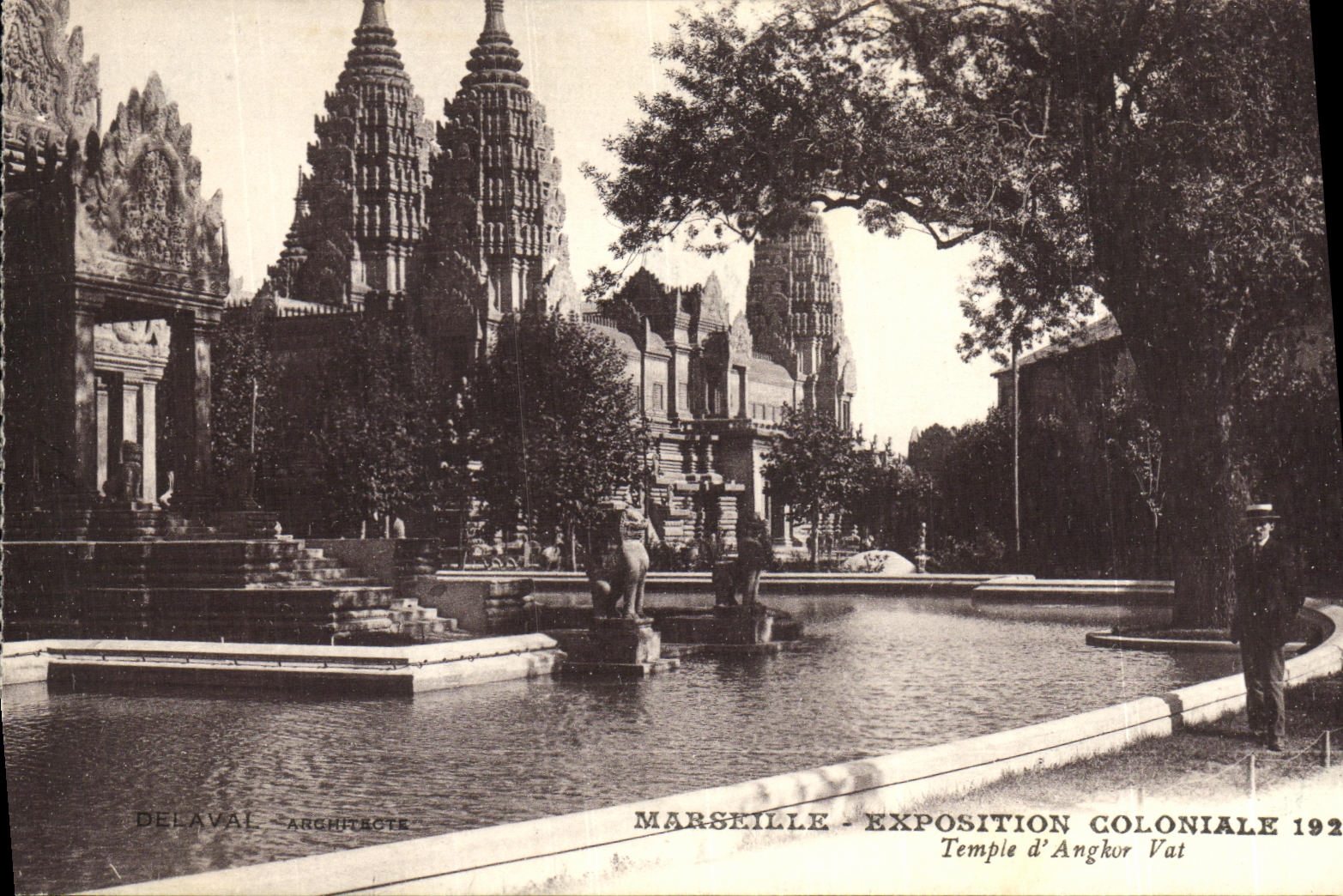 CPA Marseille Exposition Coloniale Temple d Angkor Vat 