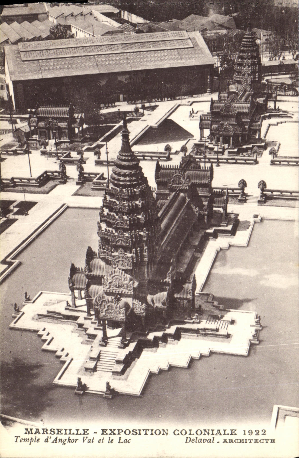 CPA Marseille Exposition Coloniale Temple d Angkor Vat et le Lac 