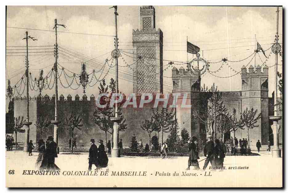CPA Exposition Coloniale de Marseille Palais du Maroc 