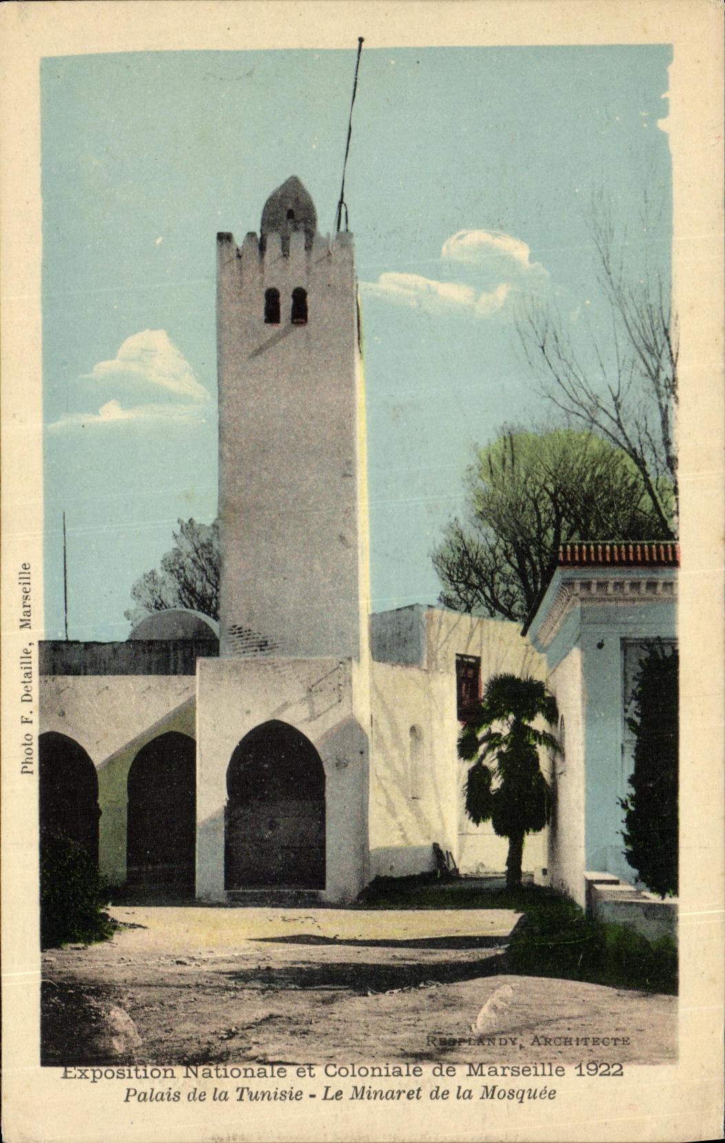 CPA Exposition Nationale et Coloniale de Marseille Palais de la Tunisie