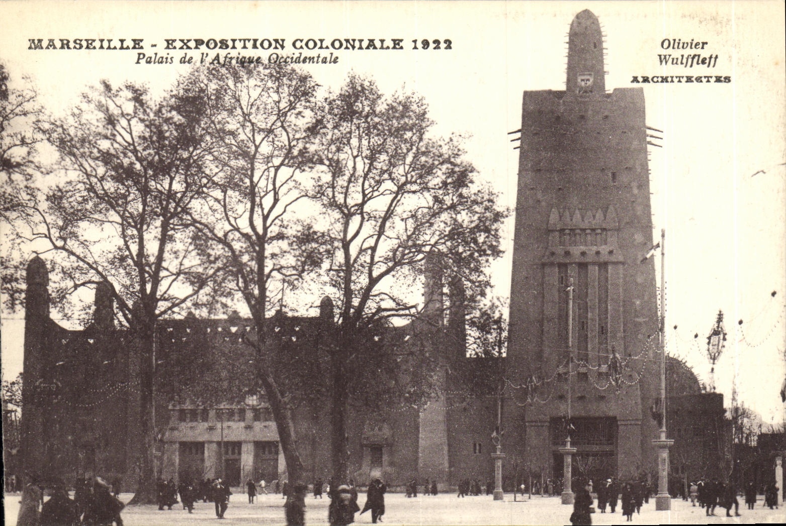 CPA Marseille Exposition Coloniale Palais de l Afrique Occidentale