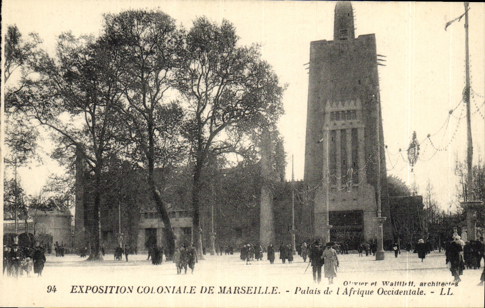 CPA Exposition Coloniale de Marseille palais de l Afrique Occidentale 