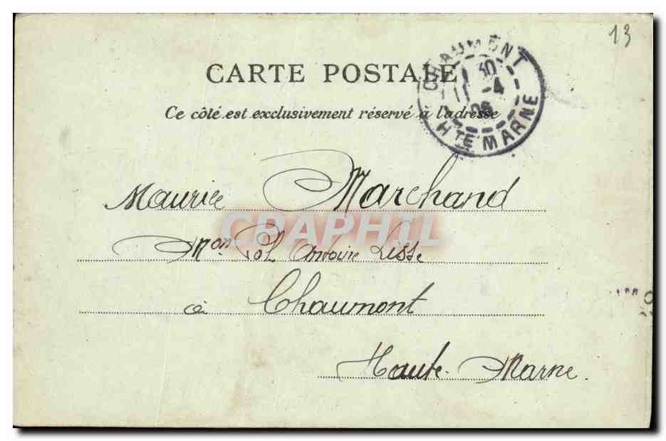 CPA Marseille Quai du Port Bateaux — Verso