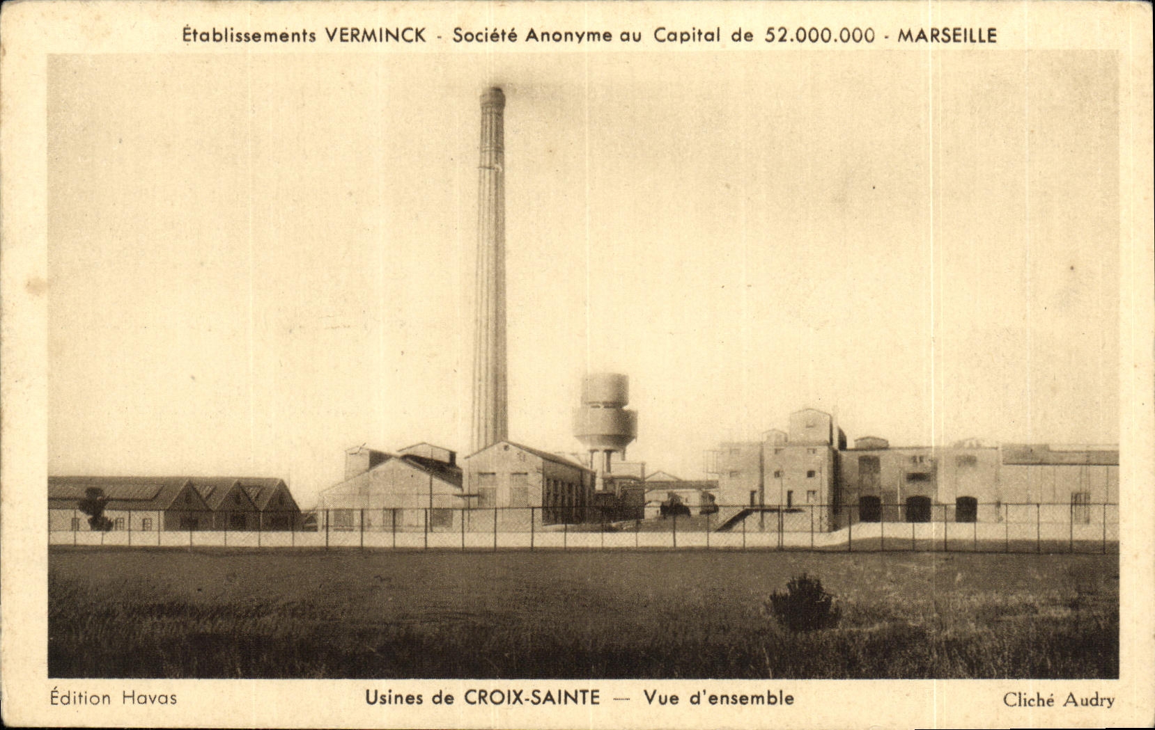 CPA Etablissements Verminck Societe Anonyme au Capital de Marseille Usines de Croix Sainte Vue d ensemble