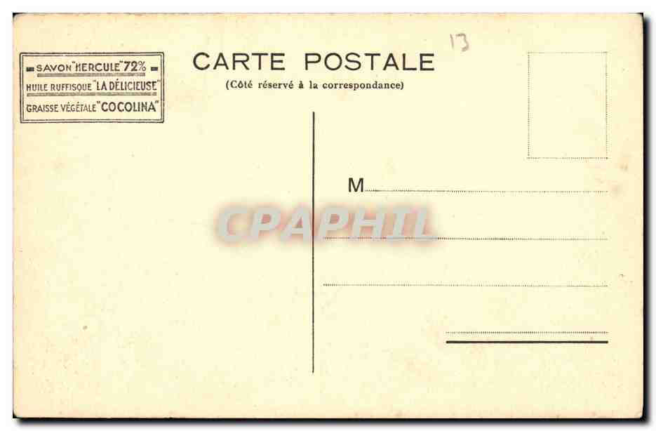 CPA Etablissements Verminck Societe Anonyme au Capital de Marseille Usines de Sainte Croix Cargo a son depart  — Verso