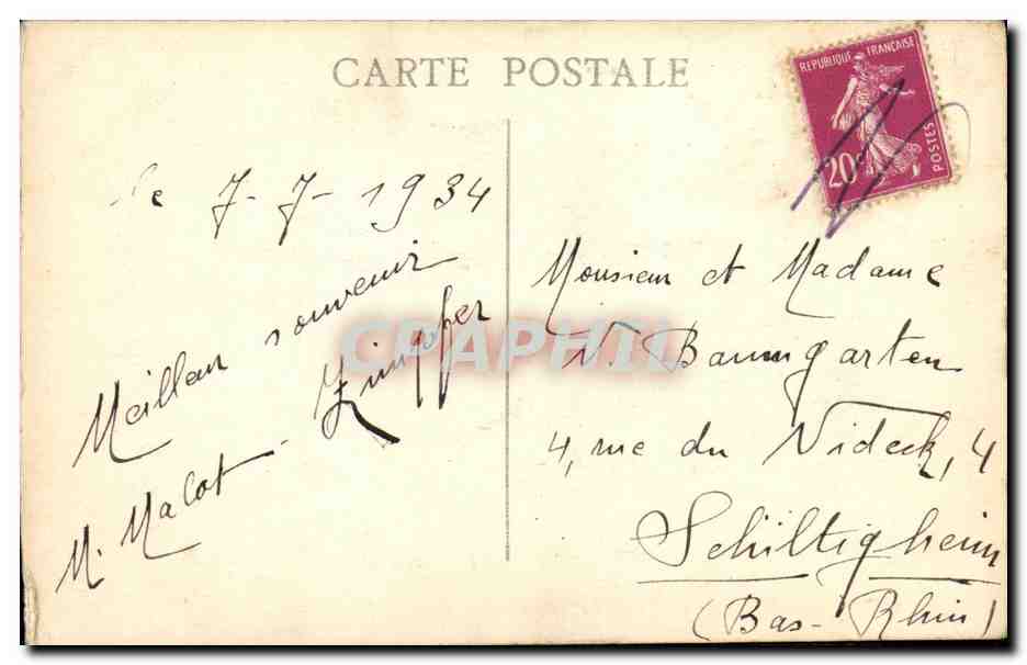 CPA Marseille Vue Generale Sur Notre Dame de la Garde — Verso