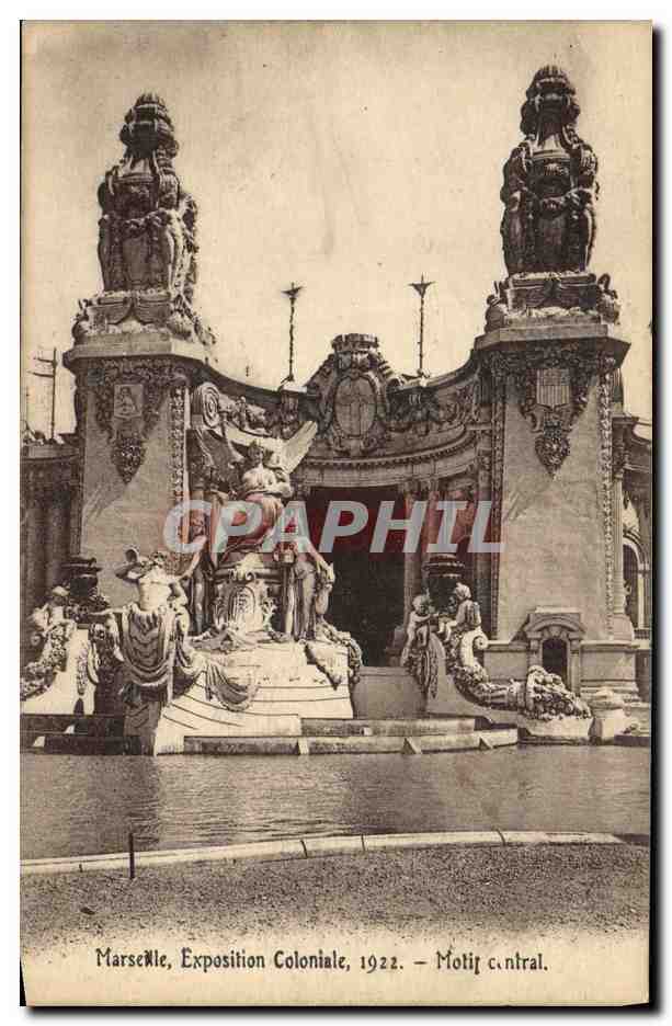 CPA Marseille Marseille Exposition Coloniale 1922 Motif central