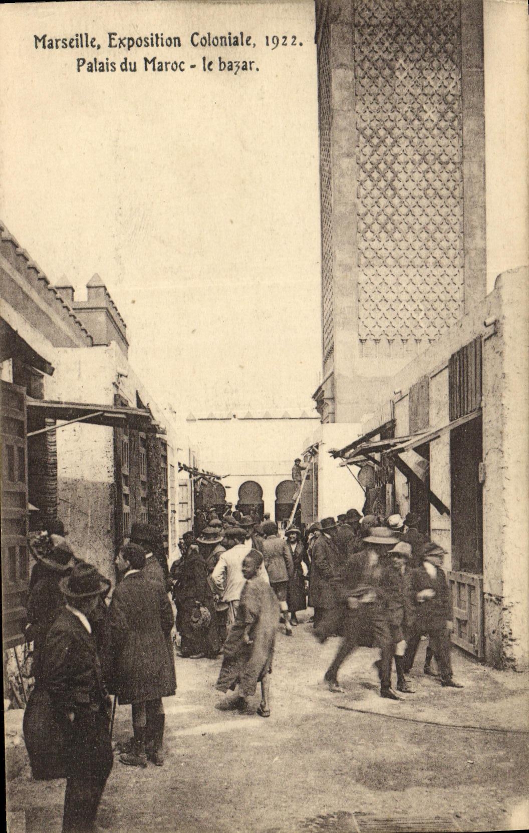 CPA Marseille Exposition Coloniale 1922 Palais du Maroc Le bazar