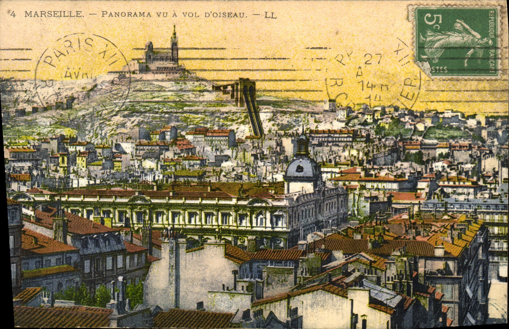 CPA Marseille Panorama Vu Vol D Oiseau