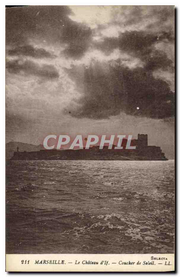 CPA Marseille Le Chateau d If Coucher de Soleil