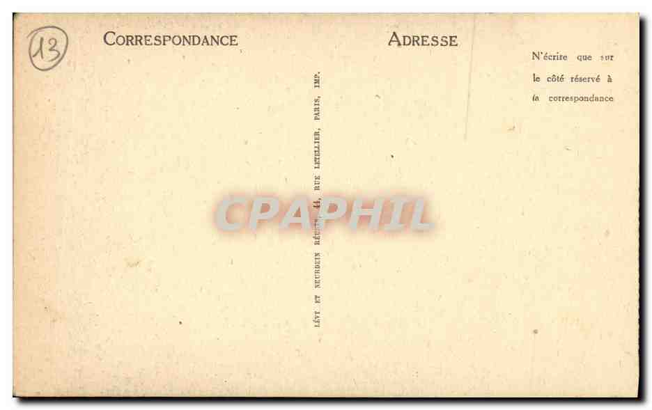 CPA Marseille La Canebiere Tramways — Rückseite