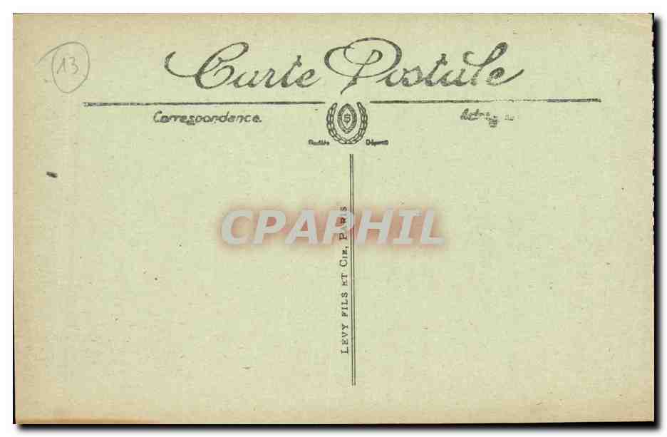 CPA Marseille Arrivee d Un Courrier Par Gros Temps Bateau — Verso