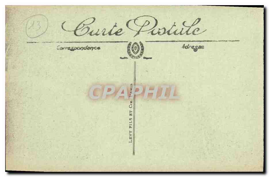 CPA Marseille Le Phare de la Desirade Depart d Un Courrier de Chine Bateau  — Rückseite