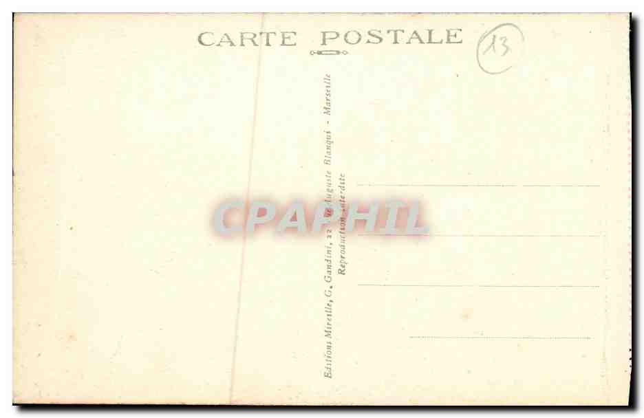 CPA Marseille Vue Generale de Notre Dame de la Garde — Verso