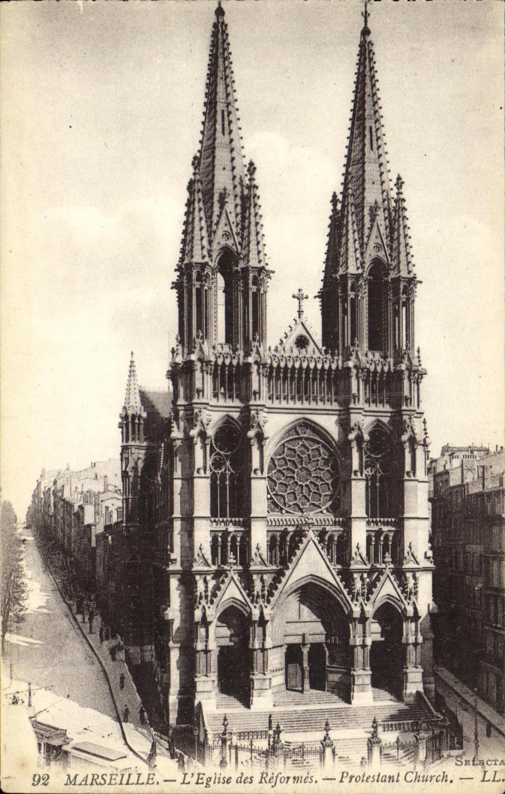 CPA Marseille L Eglise Des Reformes 