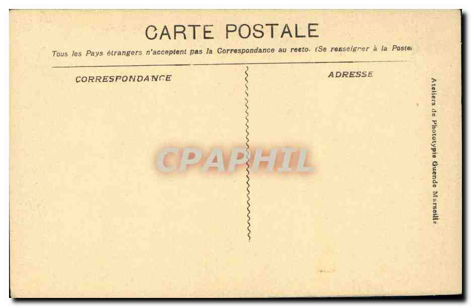 CPA Marseille Exposition Coloniale Cour Interieure du palais de l Algerie — Rückseite