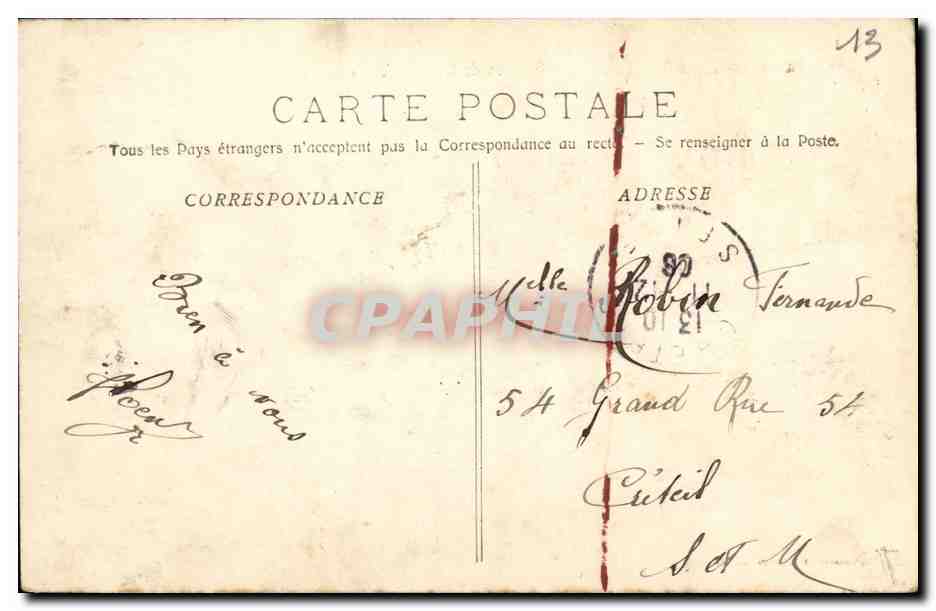 CPA Marseille Exposition Coloniale pavillon de la Cochinchine  — Rückseite