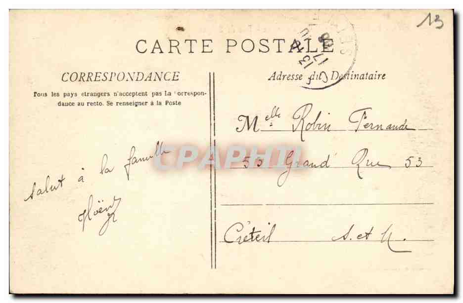 CPA Marseille Exposition Coloniale Rue de Saigon Vietnam  — Rückseite