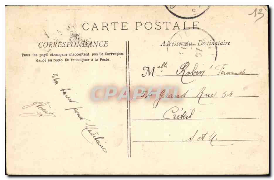 CPA Marseille Exposition Coloniale Vue Generale  — Rückseite