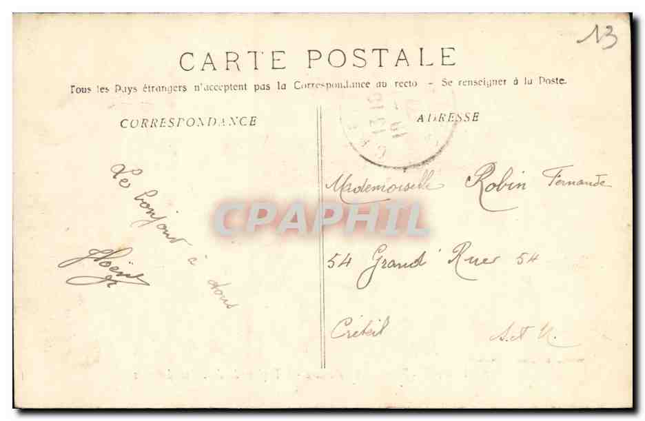 CPA Marseille Exposition Coloniale L Esplanade le Grand Palais — Verso