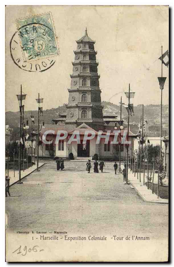 CPA Marseille Exposition Coloniale Tour de L Annam