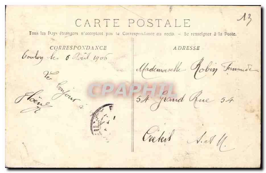 CPA Marseille Exposition Coloniale Tour de L Annam — Rückseite