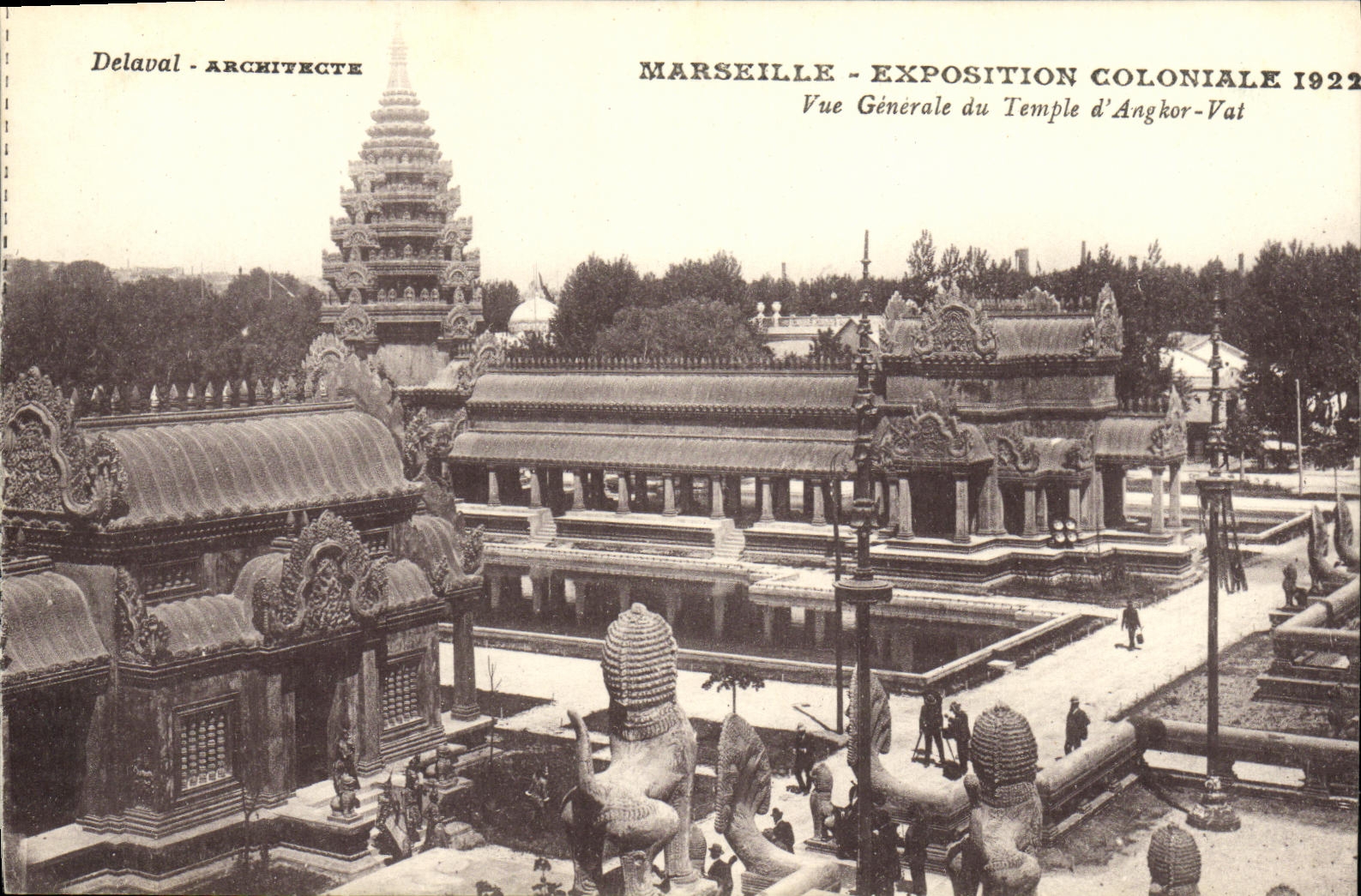 CPA Marseille Exposition Coloniale Vue Generale du Temple d Angkor Vat