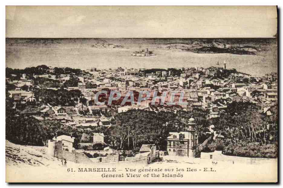 CPA Marseille Vue Generale Sur les Iles 