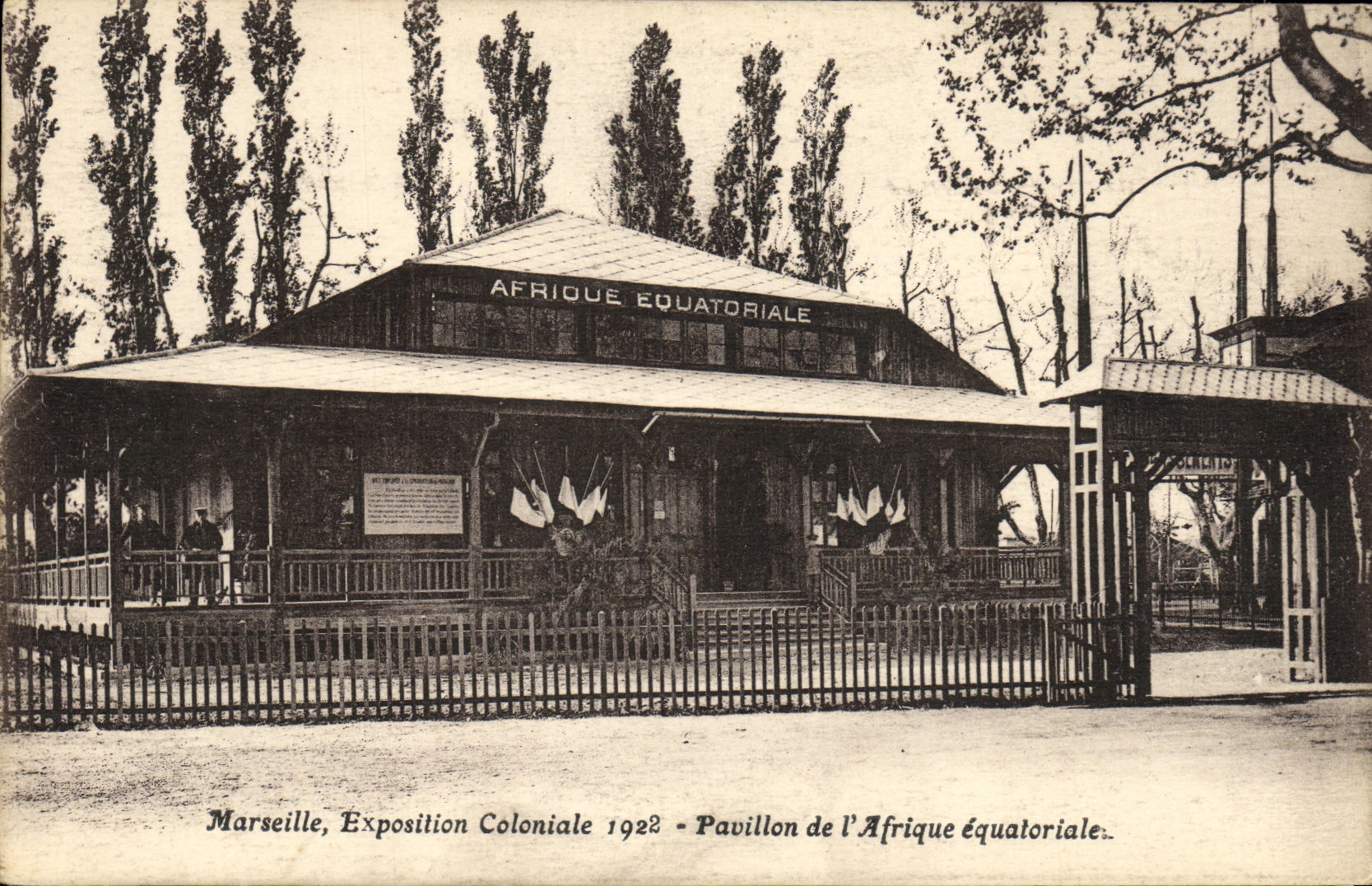 CPA Marseille Exposifion Coloniale 1922 Pavillon de L Afrique Equatoriale