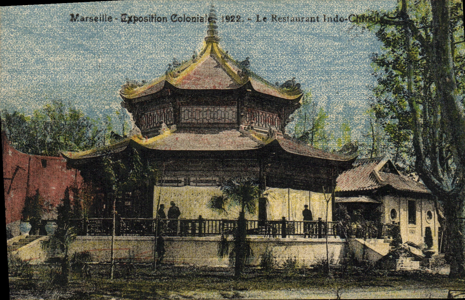 CPA Marseille Exposition coloniale 1922 Le restaurant Indo Chinois 
