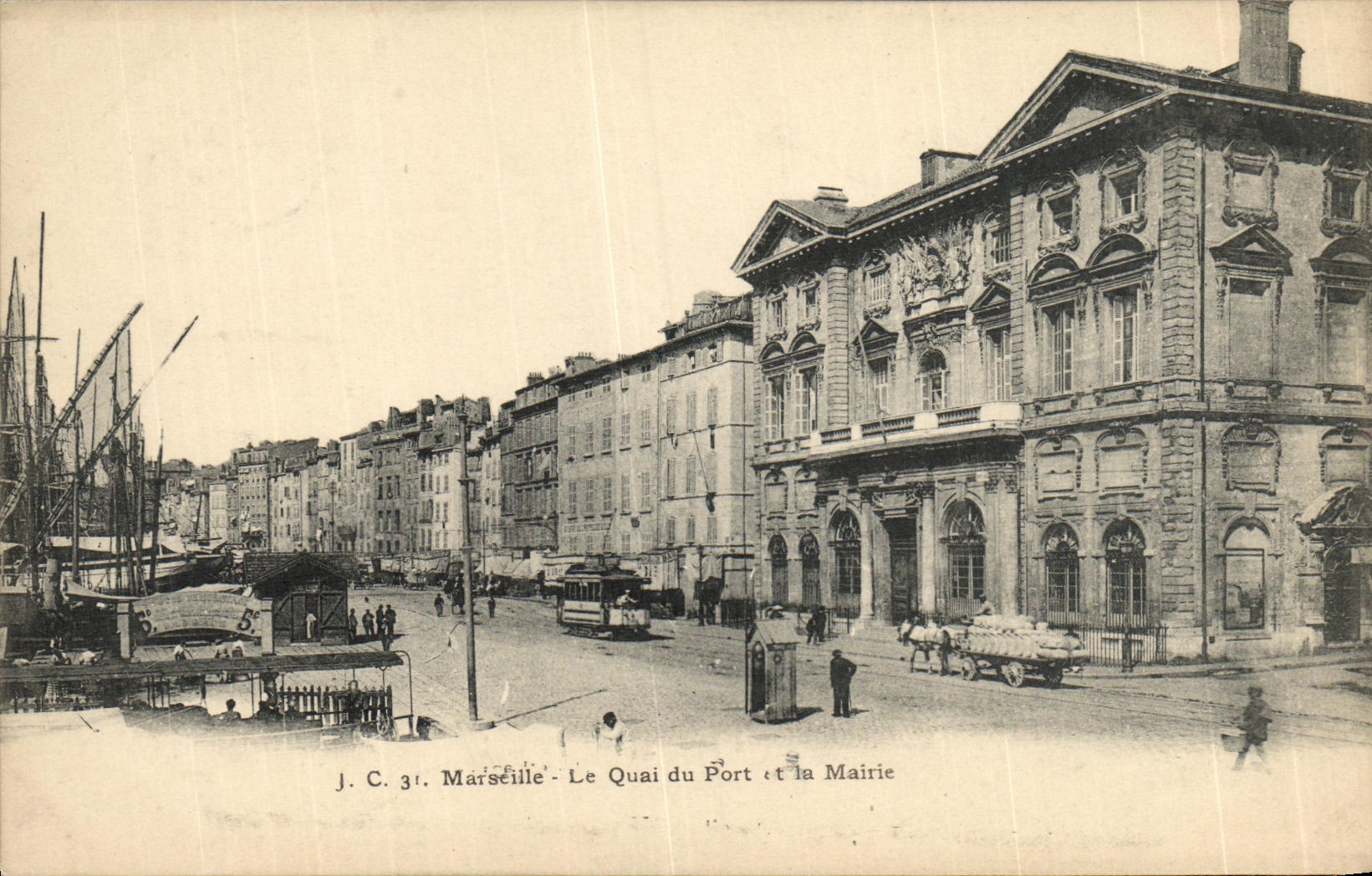 CPA Marseille Le Quai du Port la Mairie