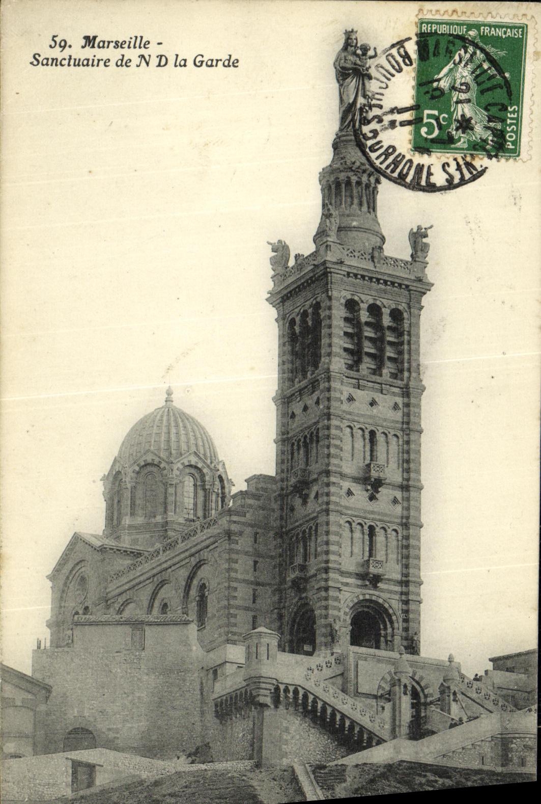 CPA Marseilles Sanctuaire de Notre Dame la Garde